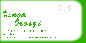kinga oroszi business card